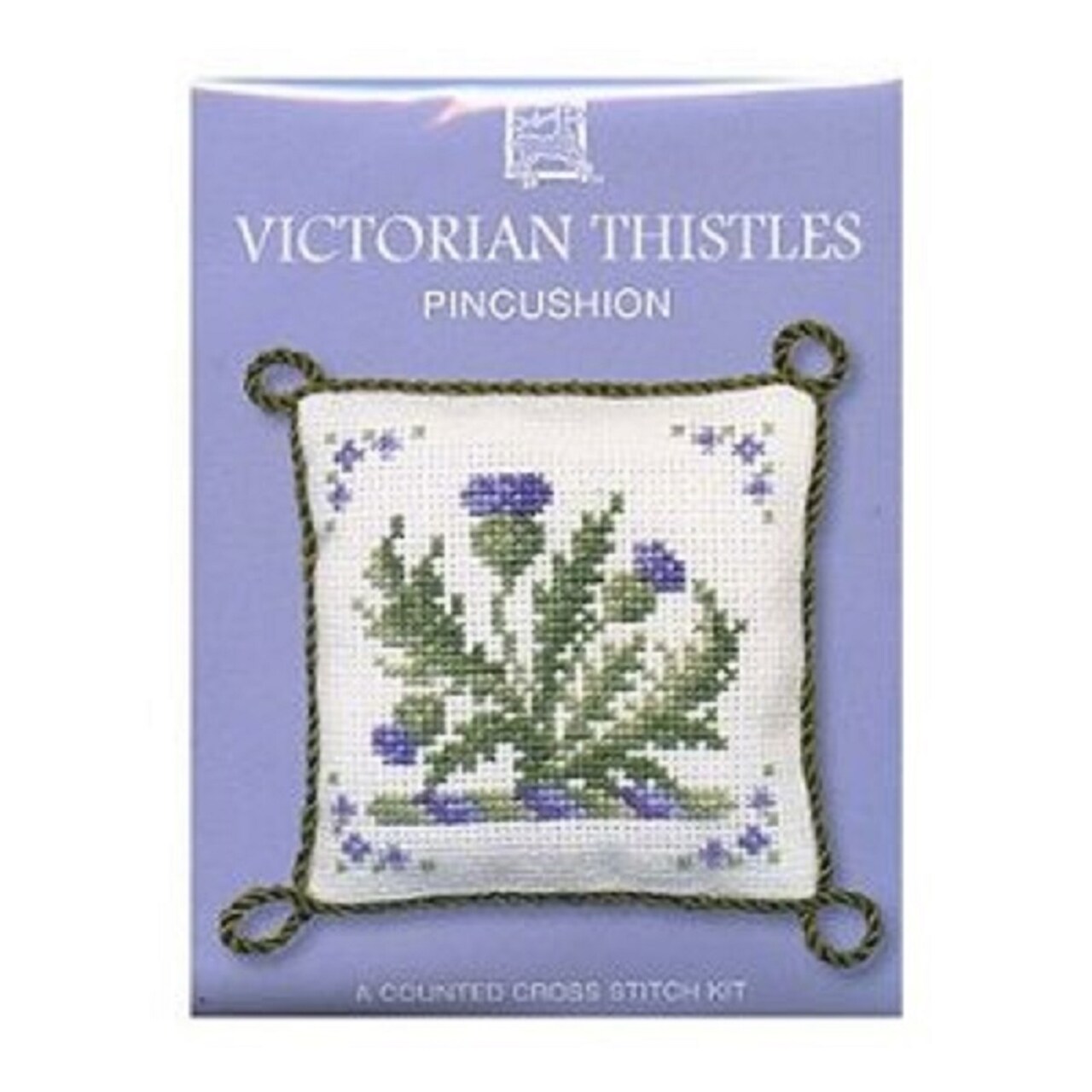 Textile Heritage Pincushion Counted Cross Stitch Kit - Victorian Thistles
